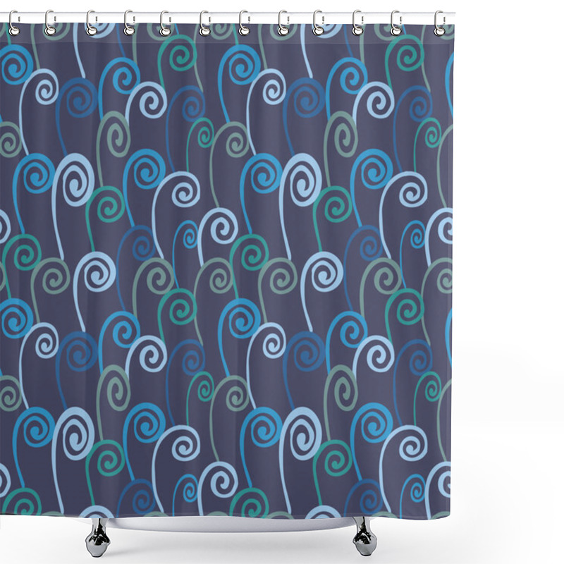 Personality  Abstract Seamless Pattern With Spirals Shower Curtains