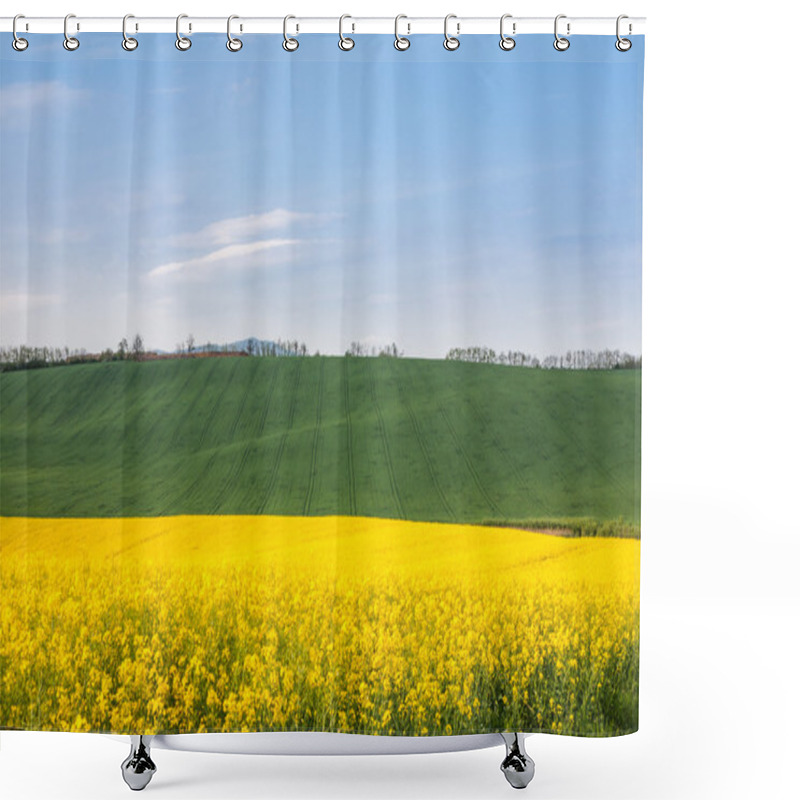 Personality  Field With Vehicle Tracks Lines Shower Curtains