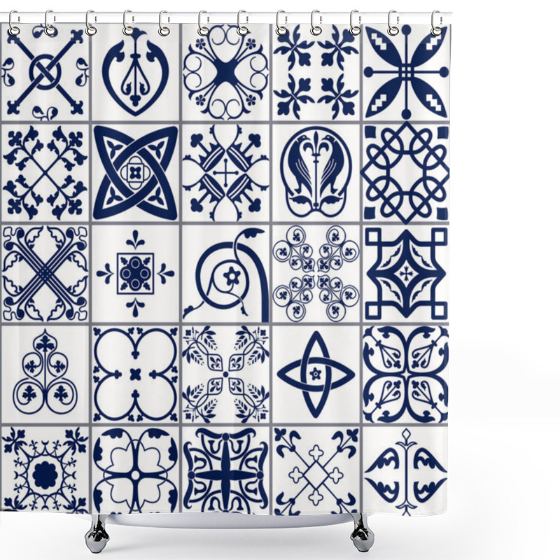 Personality  Moroccan Tiles Seamless Pattern Shower Curtains