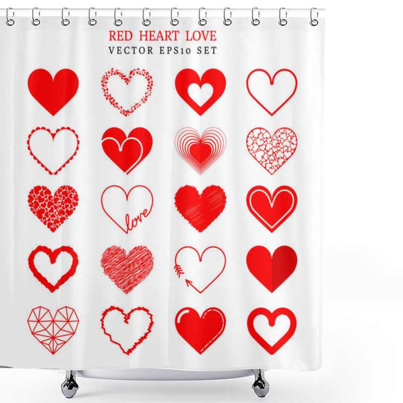 Personality  Various Heart Shapes Shower Curtains