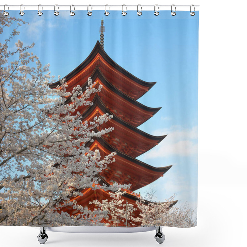 Personality  Flowering Cherry Tree, Blossoms Flowers Shower Curtains