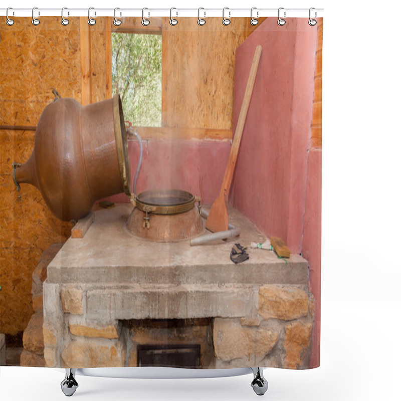 Personality  Old Distillation Boiler Shower Curtains