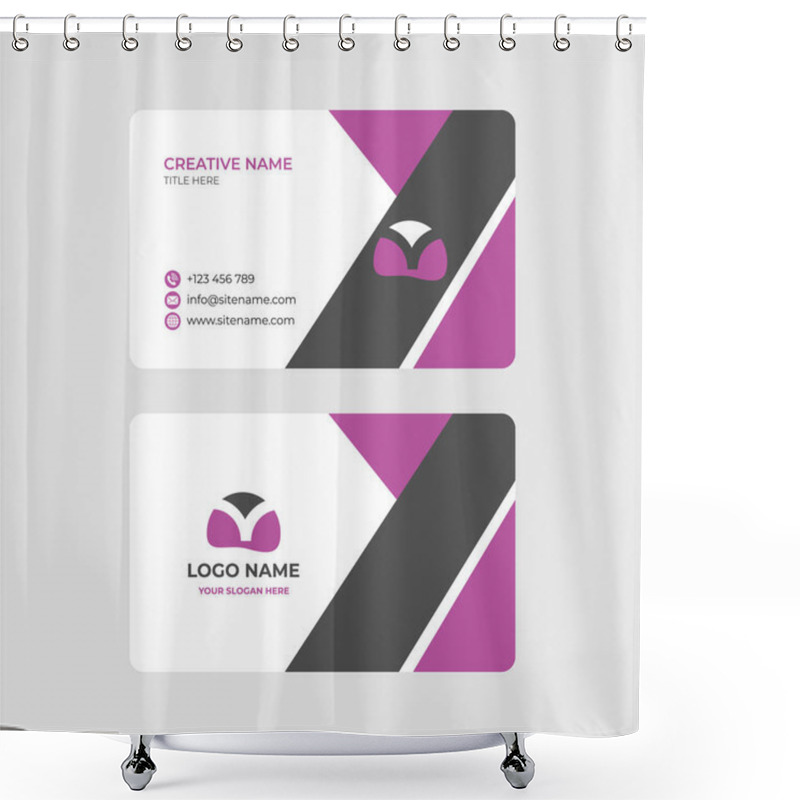 Personality  A Minimalist Vector Business Card Design, Perfect For Modern Professionals Seeking A Clean And Creative Branding Solution Shower Curtains