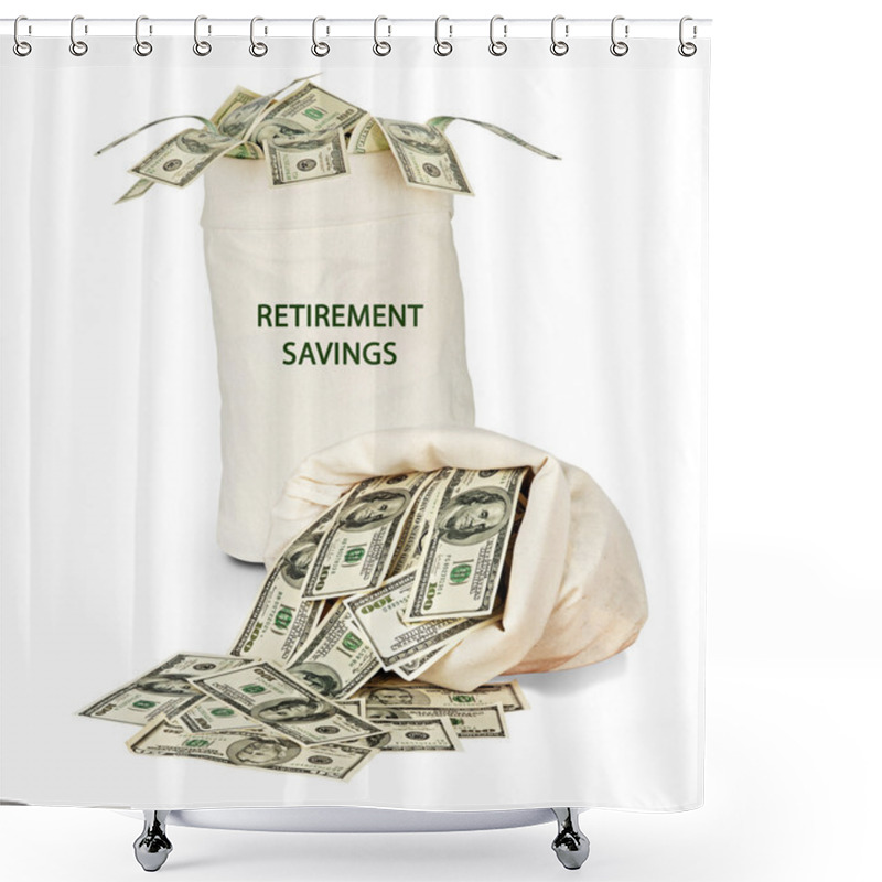 Personality  Bag With Retirement Savings Shower Curtains