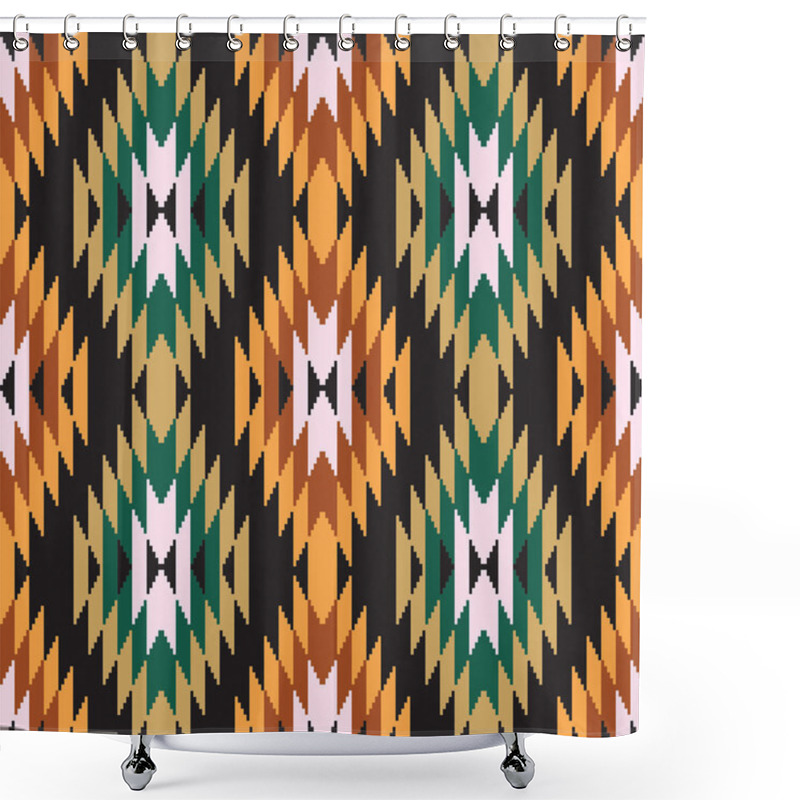 Personality  Ikat Ornament Shower Curtains