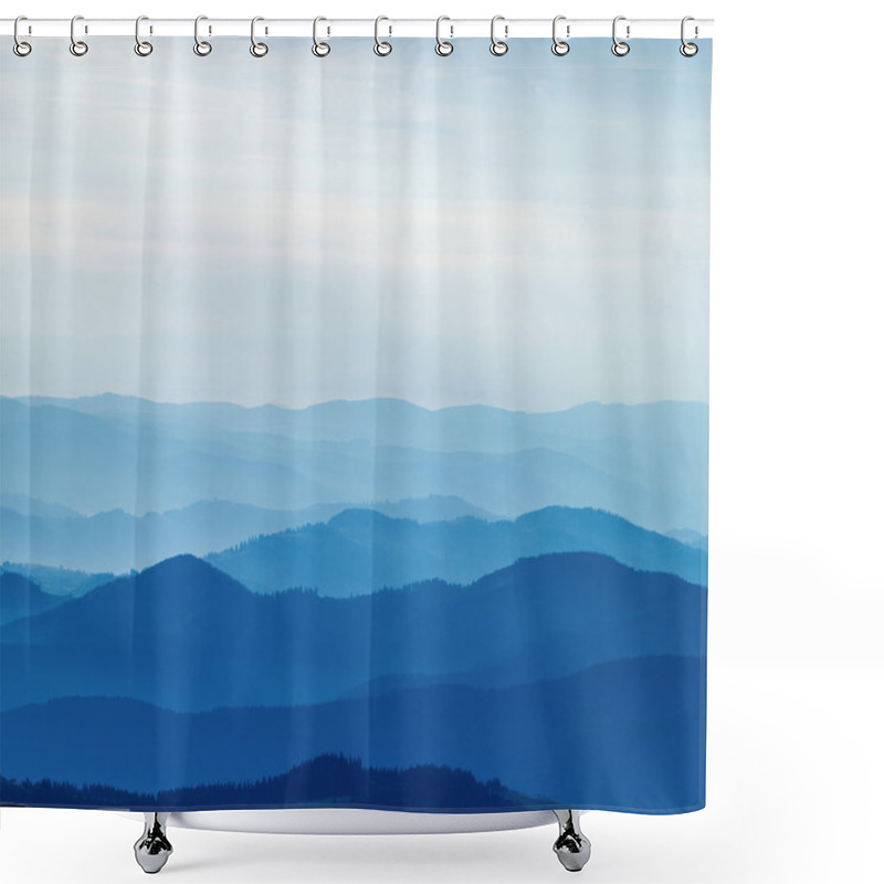 Personality  Layers Of Mountain Shower Curtains