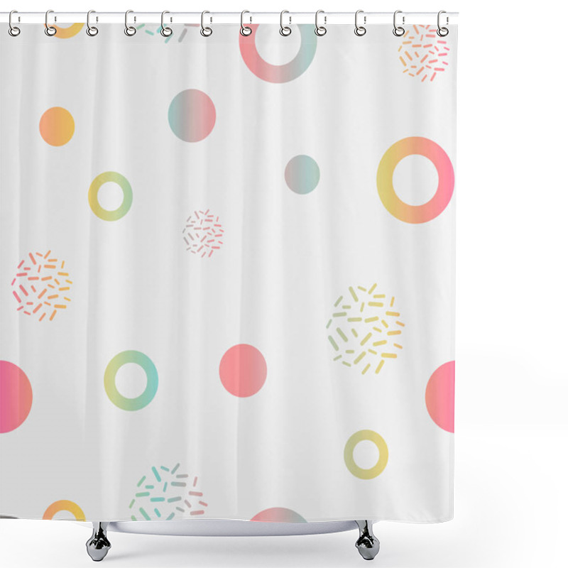 Personality  Vector Illustration Of Seamless Pattern With Circles Shower Curtains