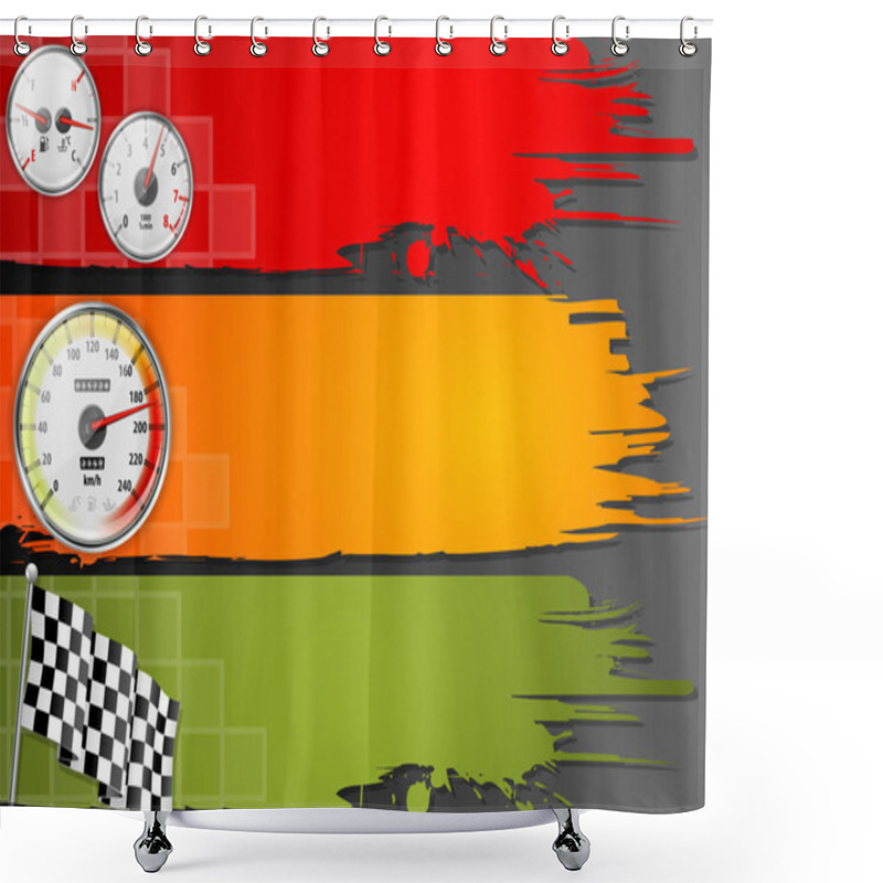 Personality  Three Speed Frame Shower Curtains