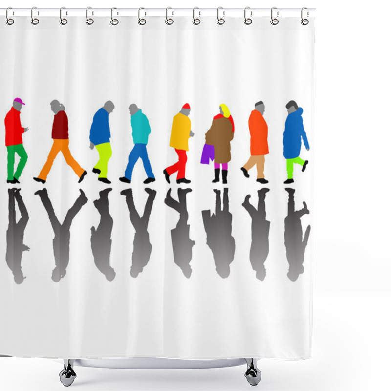 Personality  Silhouettes Against White Shower Curtains