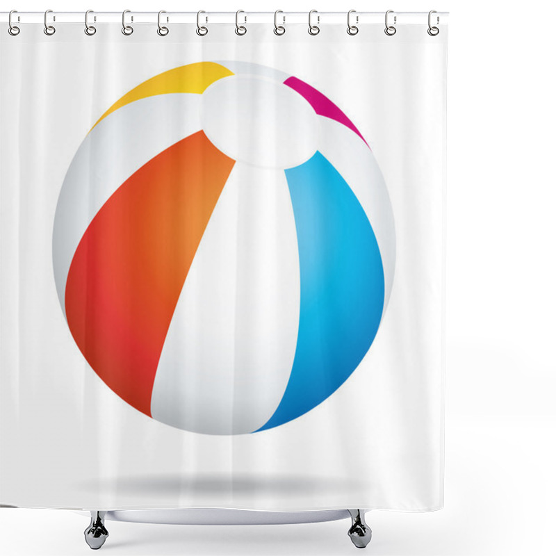 Personality  Beach Ball Shower Curtains