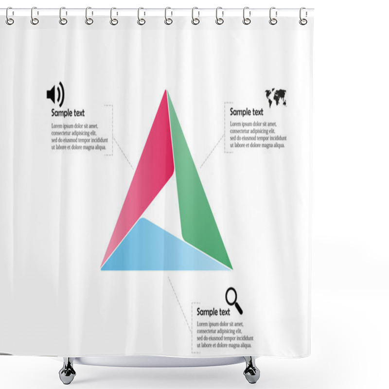 Personality  Triangle Infographic Shower Curtains