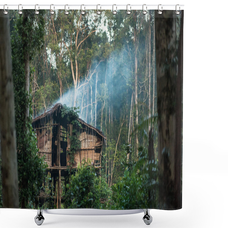 Personality  Traditional Korowai House  Shower Curtains