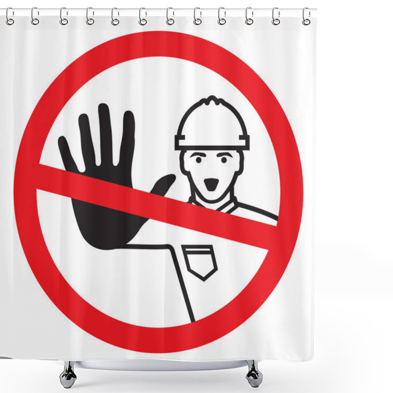 Personality  Access Denied - Construction Worker Shower Curtains