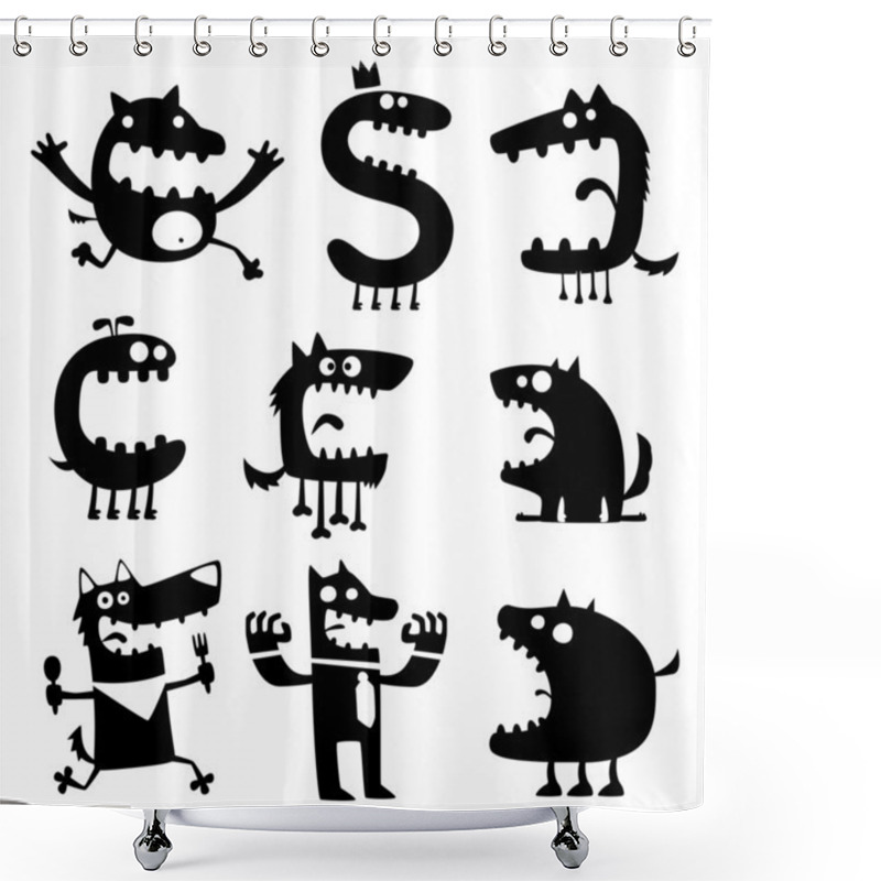 Personality  Funny Animals Shower Curtains