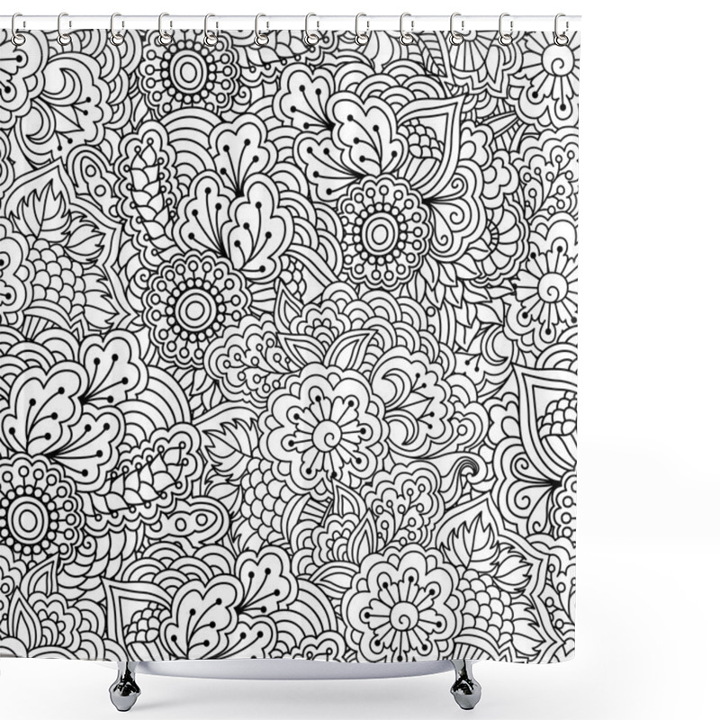 Personality  Seamless Black And White Background. Shower Curtains