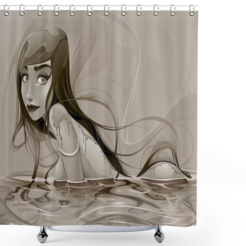 Personality  Portrait Of A Lady Shower Curtains