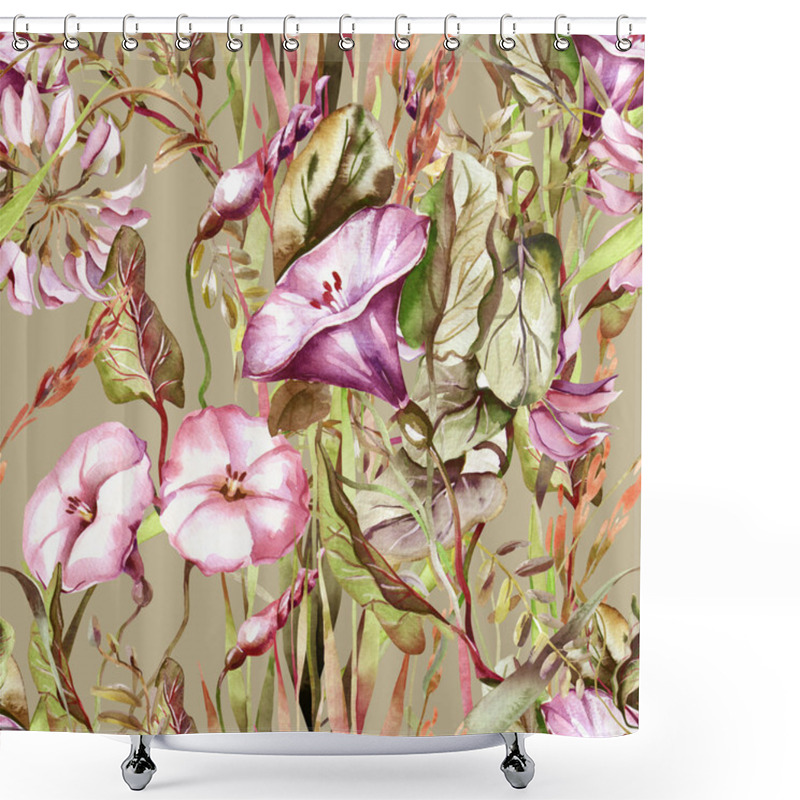 Personality  Wild Flowers Seamless Pattern Shower Curtains