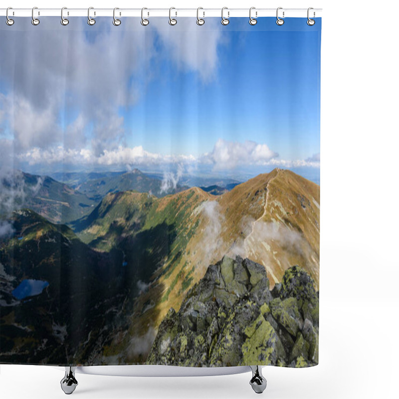 Personality  Slovakian Carpathian Mountains In Autumn.  Shower Curtains