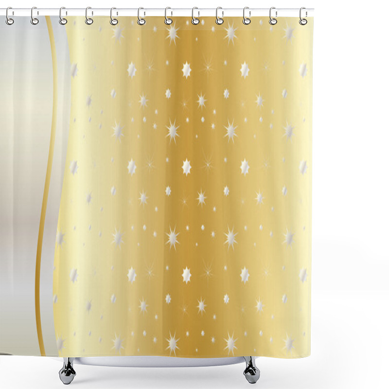 Personality  Gold Invitation Pattern Shower Curtains