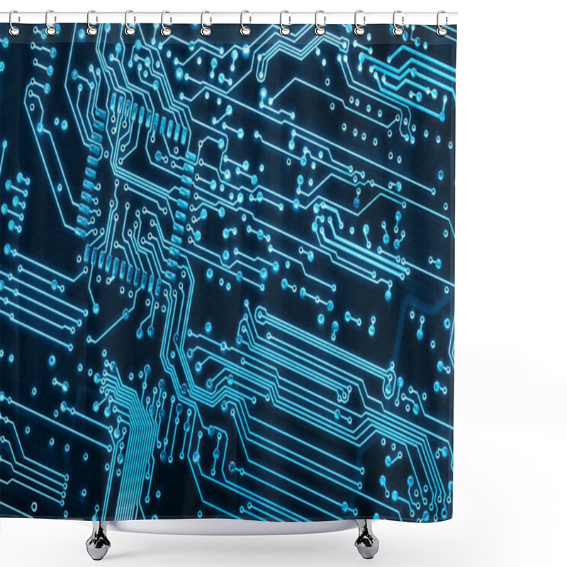 Personality  Circuit Board Shower Curtains