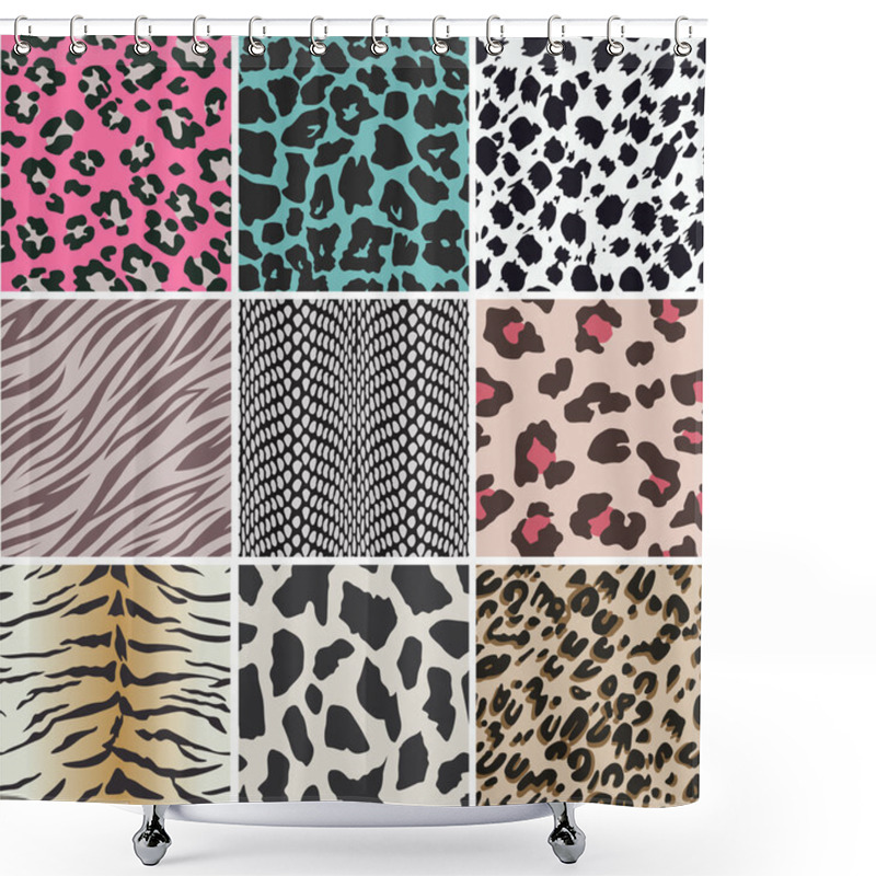 Personality  Seamless Animal Skin Pattern Shower Curtains