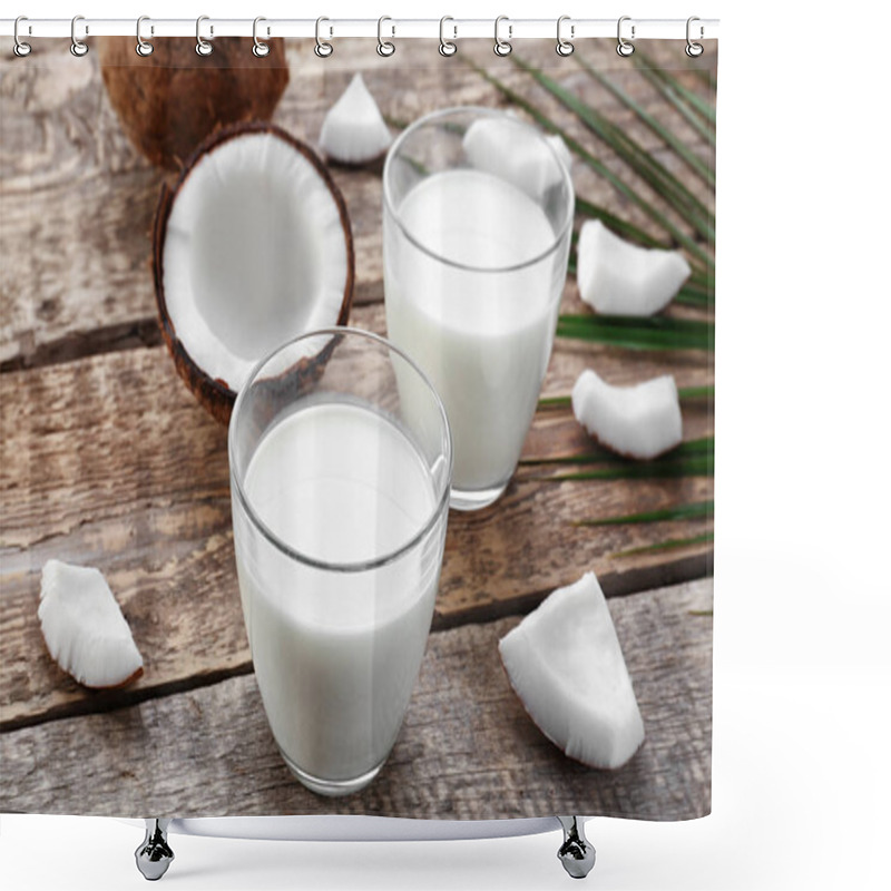 Personality  Composition With Tasty Coconut Milk Shower Curtains