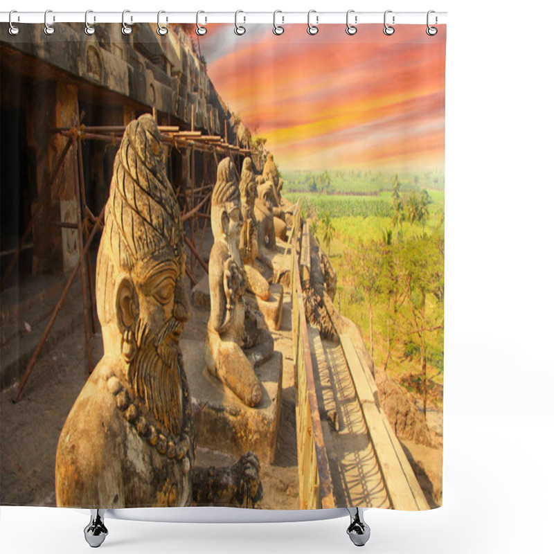 Personality  Historic Undavalli Caves Near Vijayawada City In India Shower Curtains