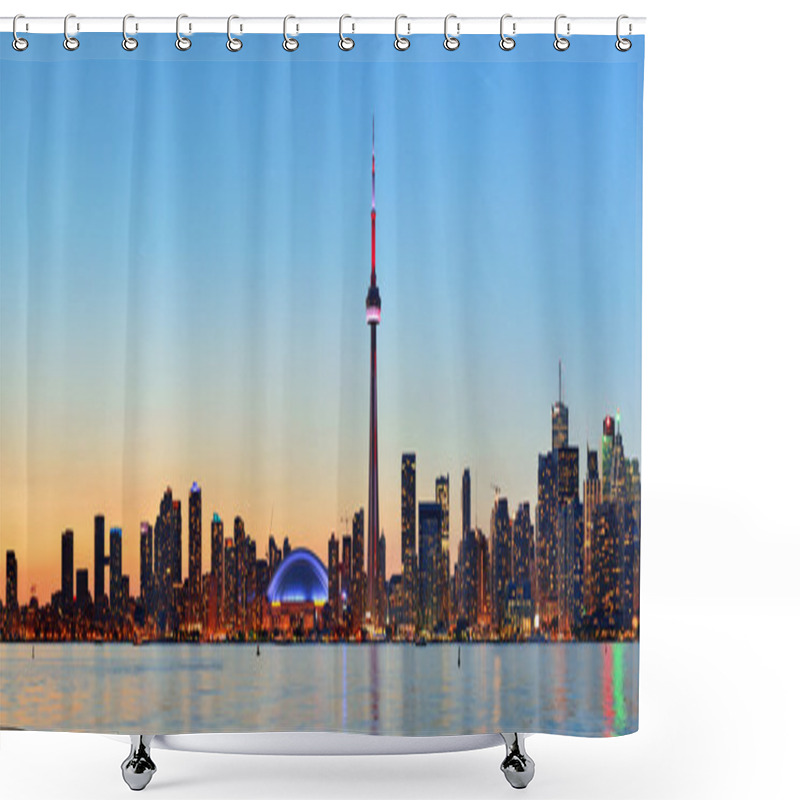 Personality  Toronto Skyline Panorama Shower Curtains