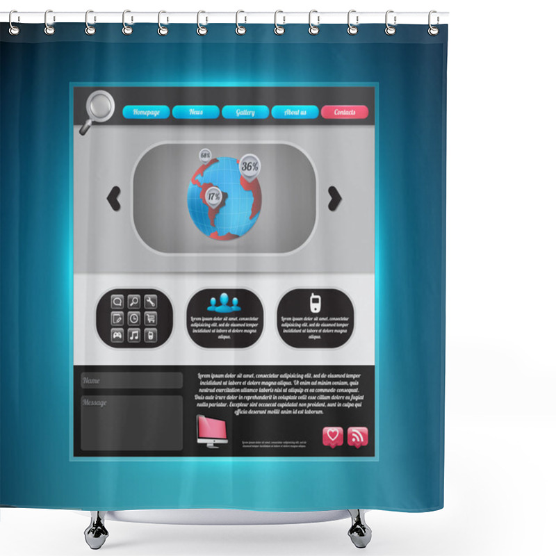 Personality  Website Web Design Elements Shower Curtains