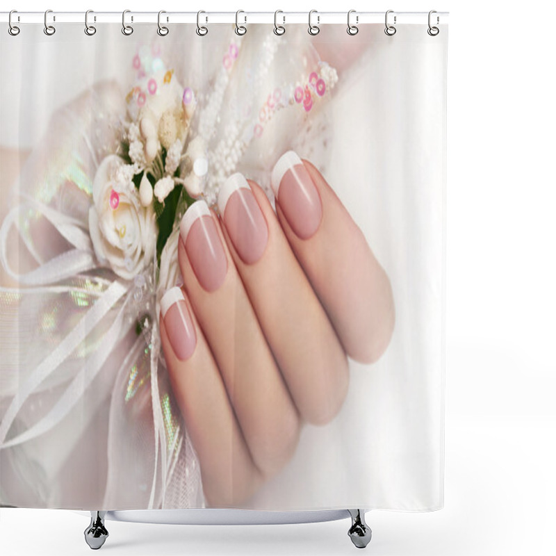 Personality  Wedding Manicure. Shower Curtains