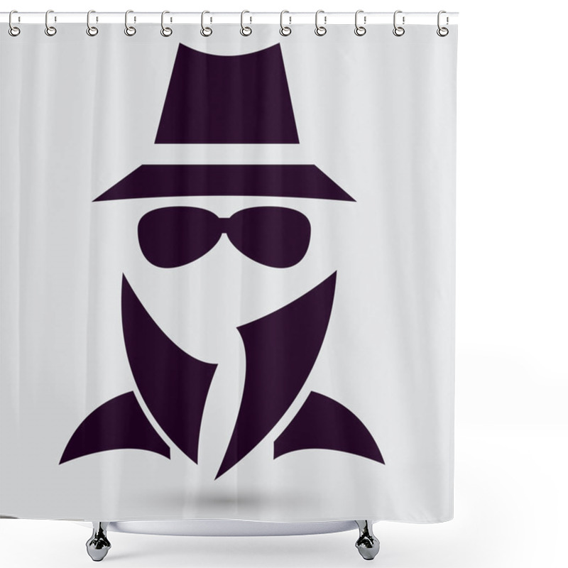 Personality  Secret Service Agent Icon Shower Curtains