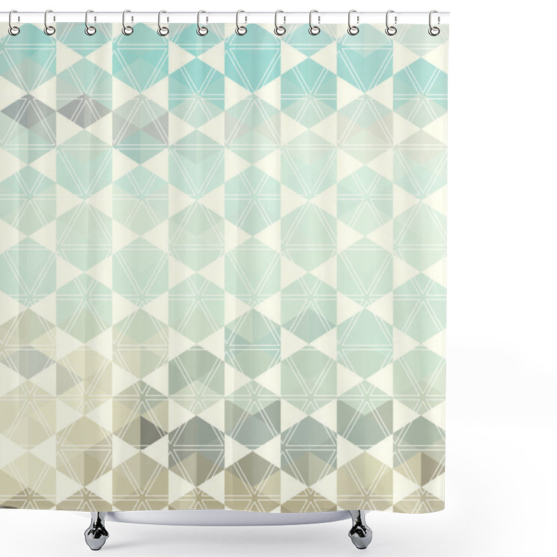 Personality  Retro Pattern Of Geometric Shapes Shower Curtains