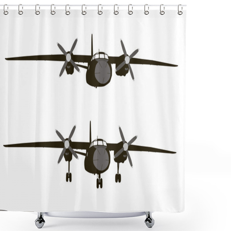 Personality  Aircraft Shower Curtains