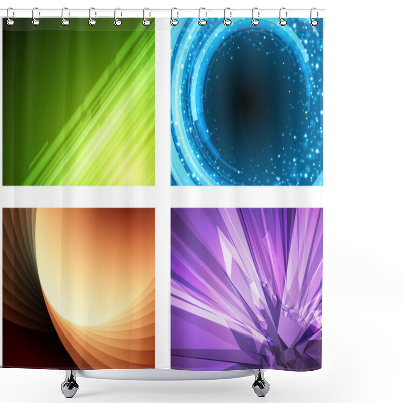 Personality  Abstract Trendy Vector Backgrounds Set Eps 10 Shower Curtains