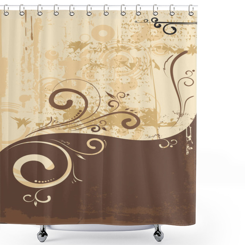 Personality  Floral Swirly Ornament Shower Curtains