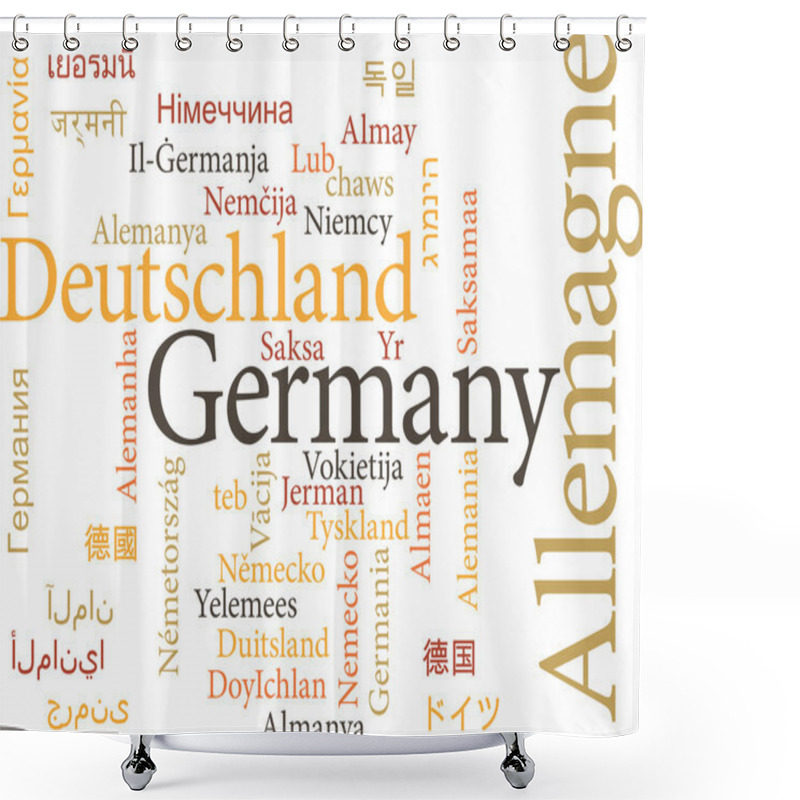 Personality  Germany In Word Clouds Shower Curtains