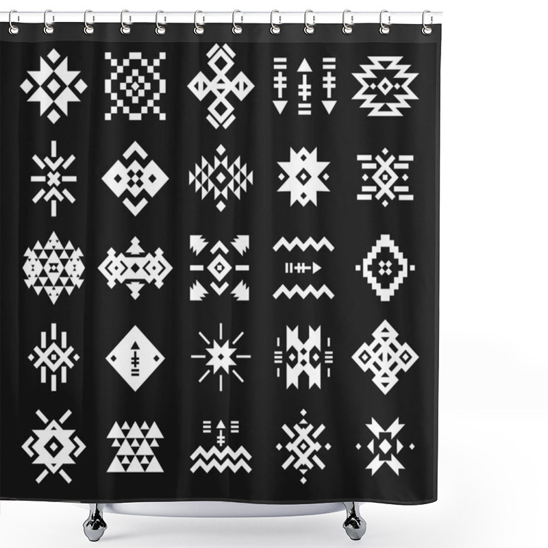 Personality  Vector Abstract Geometric Elements Shower Curtains