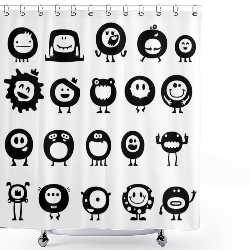 Personality  Funny Monsters Shower Curtains