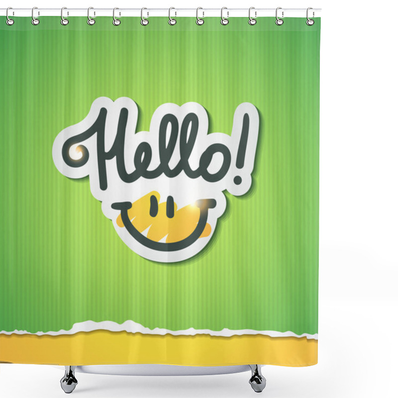 Personality  Hello Lettering Shower Curtains