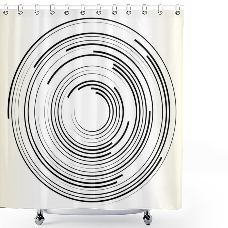 Personality  Geometric Circle Element Shower Curtains