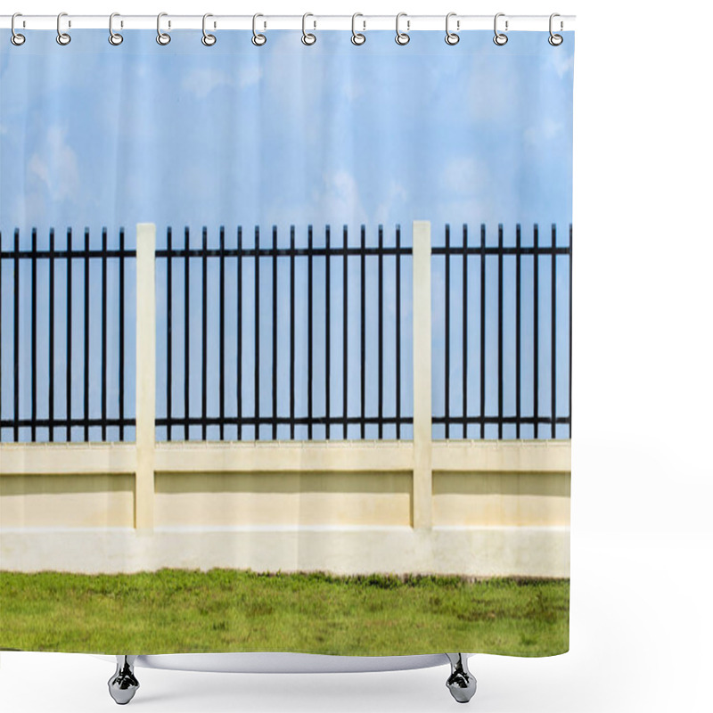 Personality  Beautiful Of Fence Factory In Industrial Estate,green Field And  Shower Curtains