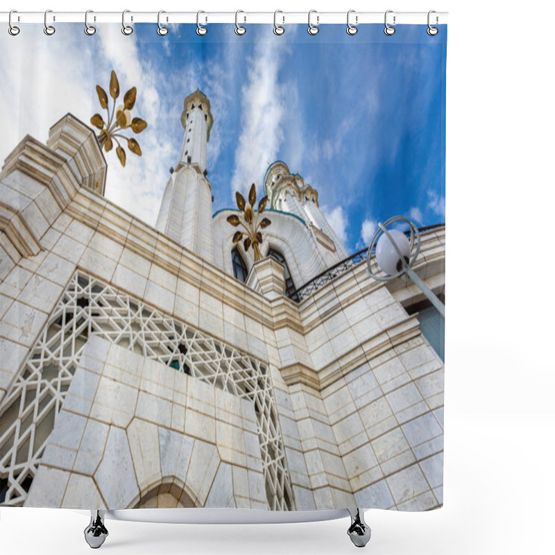 Personality  Famous Kul Sharif Mosque In Kazan Kremlin Against The Blue Sky Shower Curtains