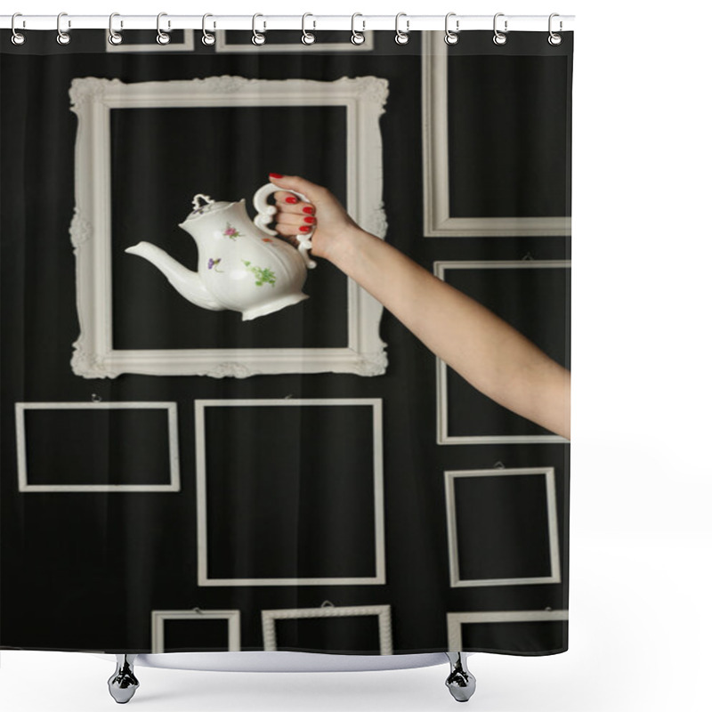 Personality  Antique Teapot Shower Curtains