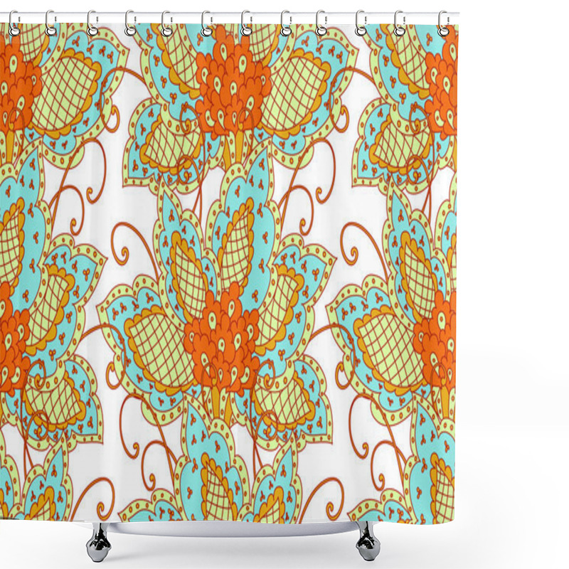 Personality  Floral Persian Pattern Shower Curtains