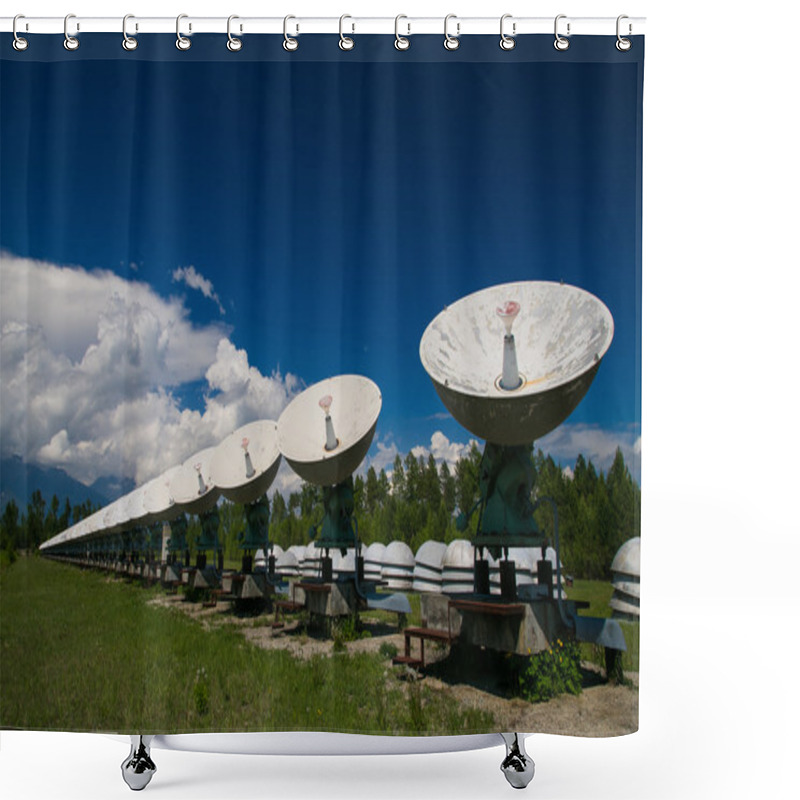 Personality  Radio Telescope In The Mountains Shower Curtains