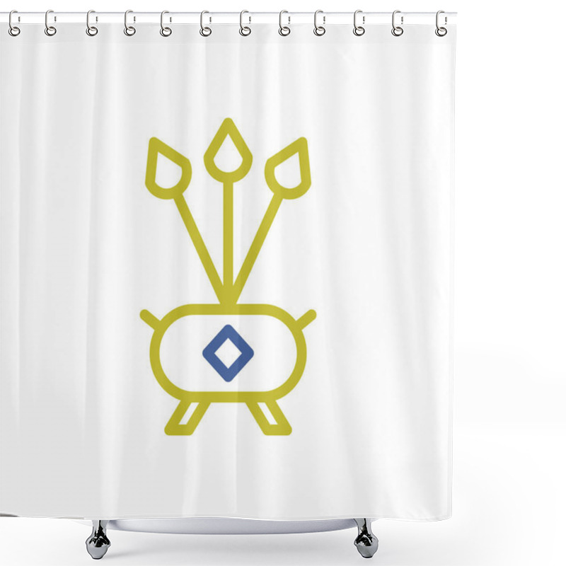 Personality  Ancient Arrow Vase, Decorative Icon, Tribal Art,  Symbol Of Tradition,  Cultural Heritage Shower Curtains