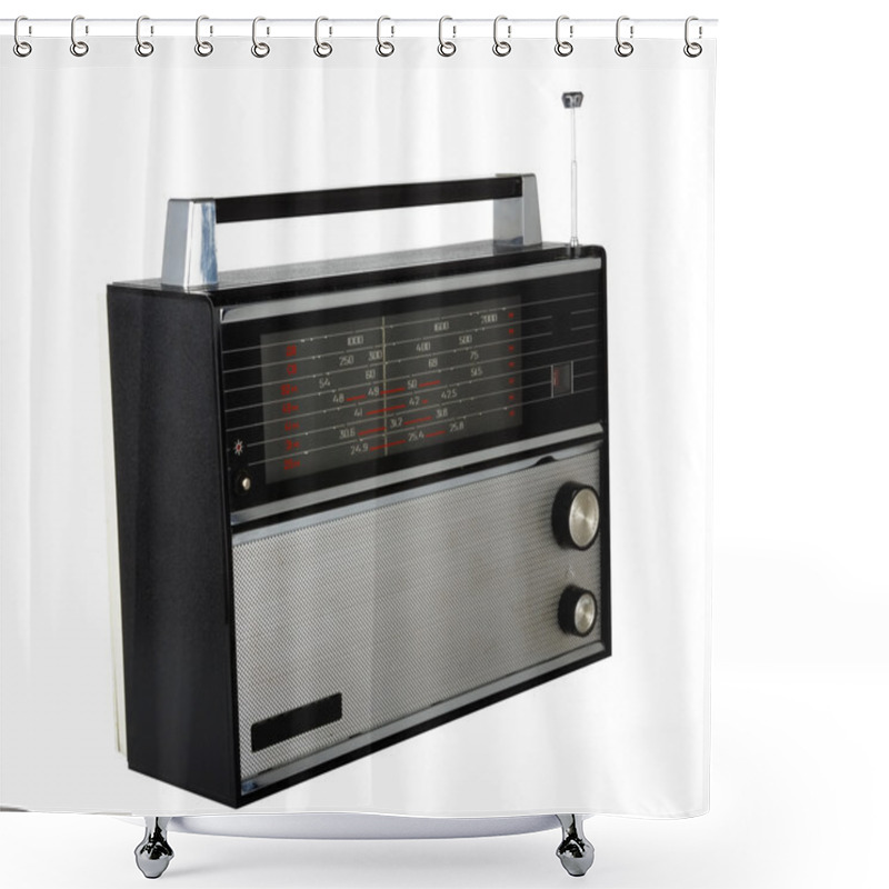 Personality  Old Radio Set Shower Curtains