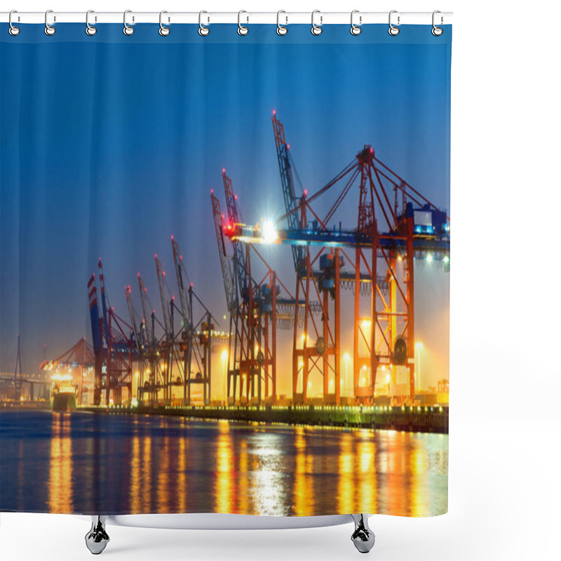 Personality  The Hamburg Harbour At Night Shower Curtains