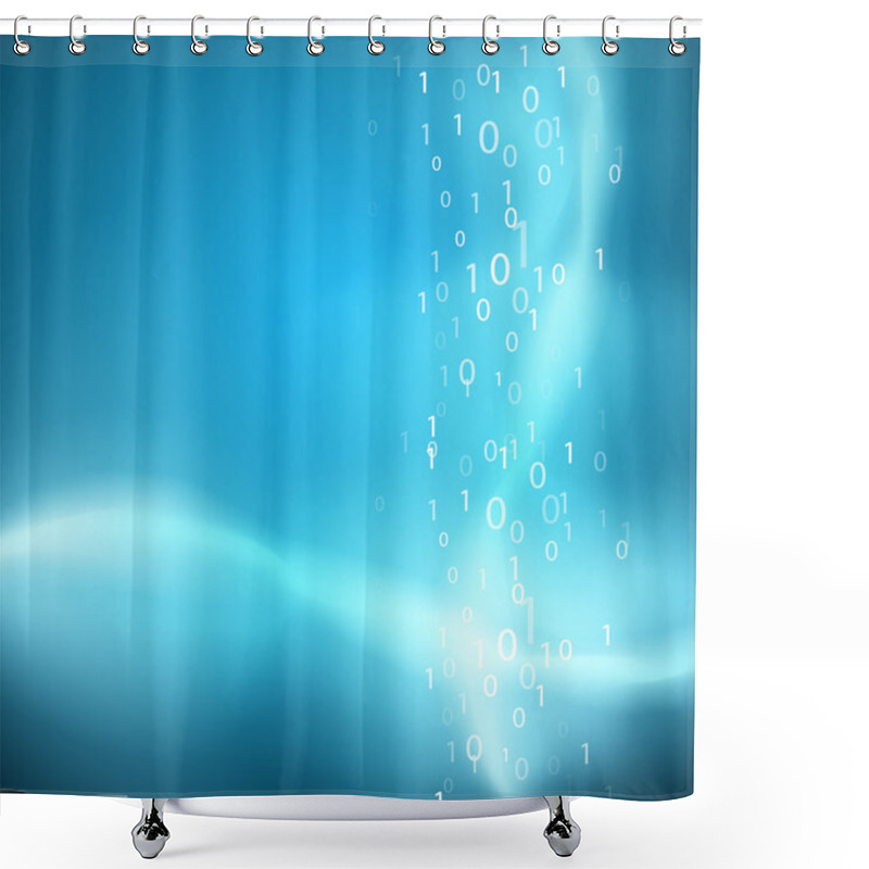 Personality  Stream Of Binary Code Shower Curtains