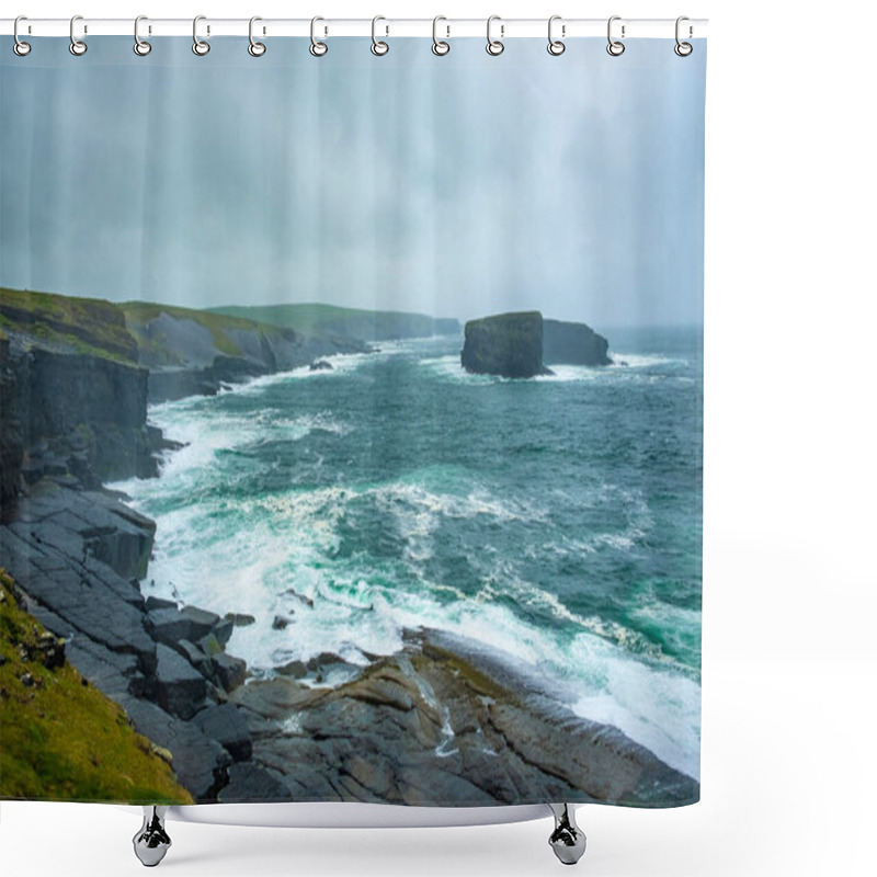 Personality  Stormy Weather At Kilkee Cliffs, County Clare, Ireland Shower Curtains